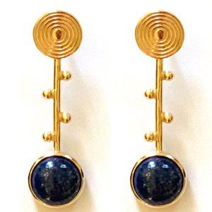 Golden Tree Dangle Earrings